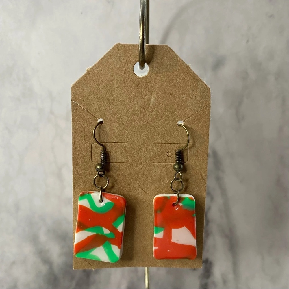 Handmade Abstract Earrings - Picture 2 of 5